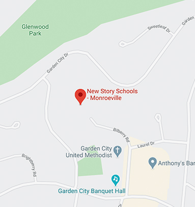 Here's our school location on the map in Monroeville.