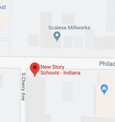 Here's our school location on the map in Indiana.