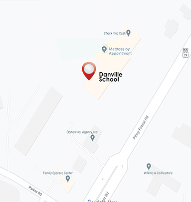 Here's our school location on the map in Danville.