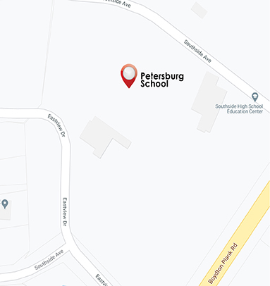 Here's our school location on the map in Greater Petersburg.