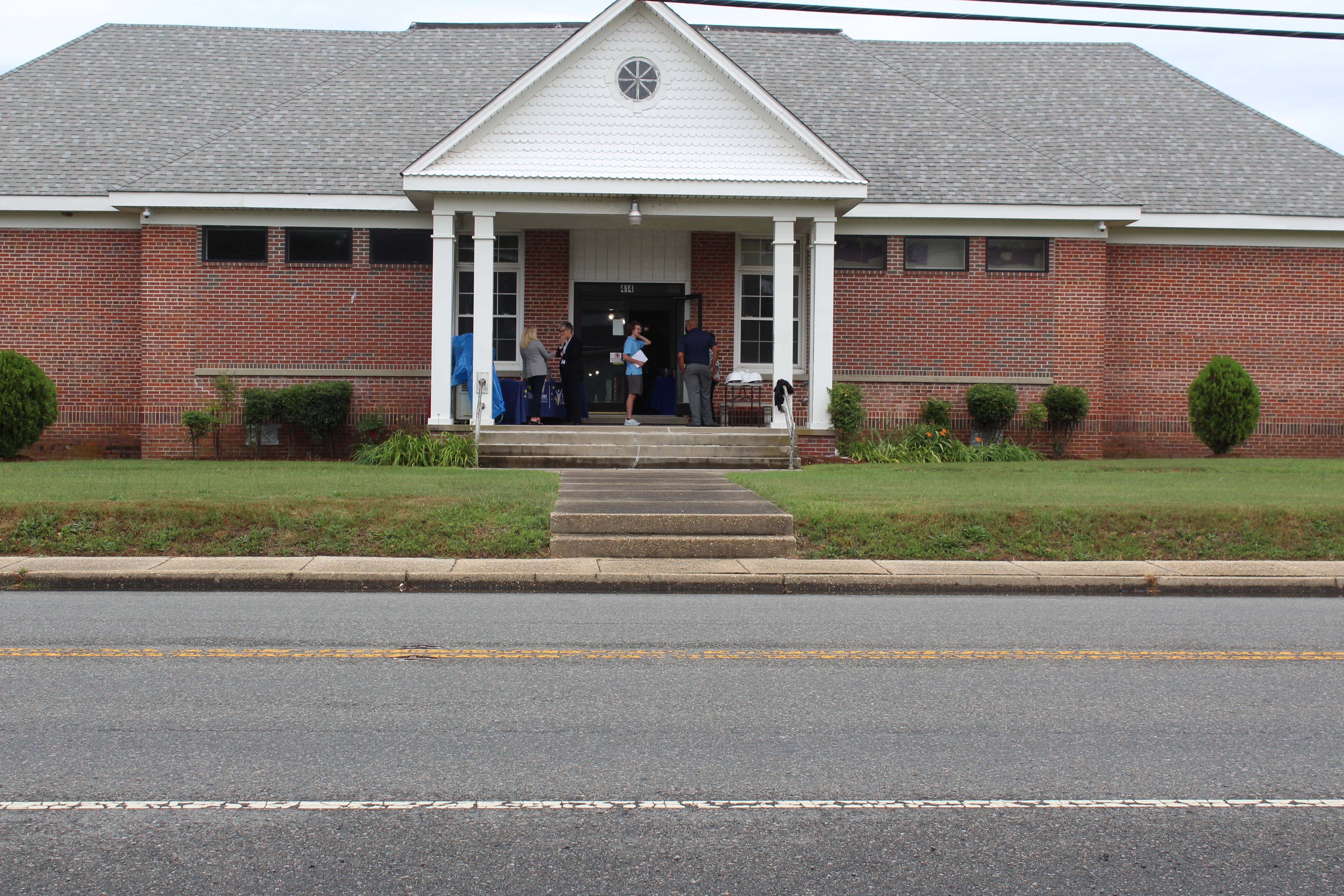 Front of school building