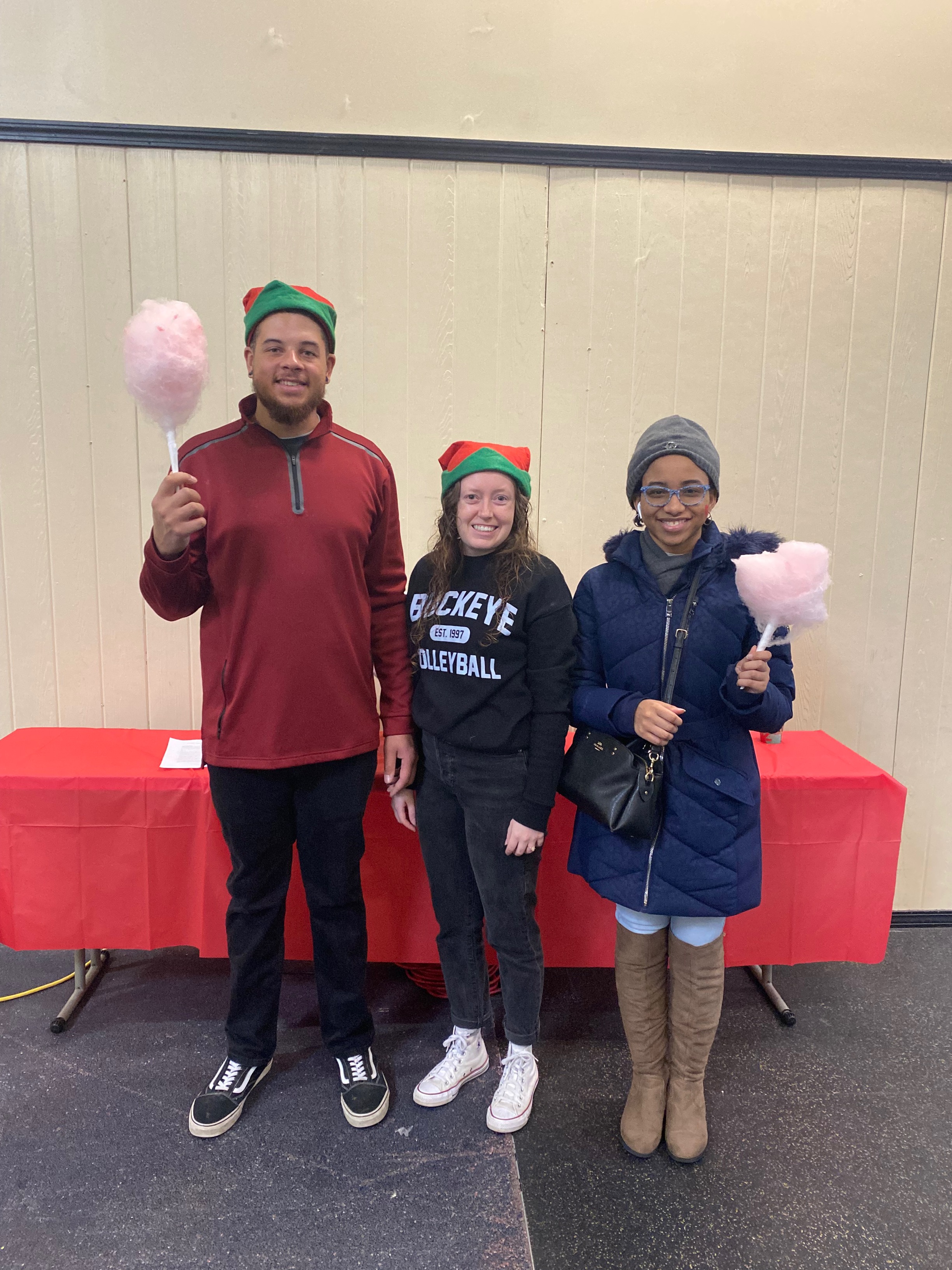 Staff and Student at Cotton Candy Station