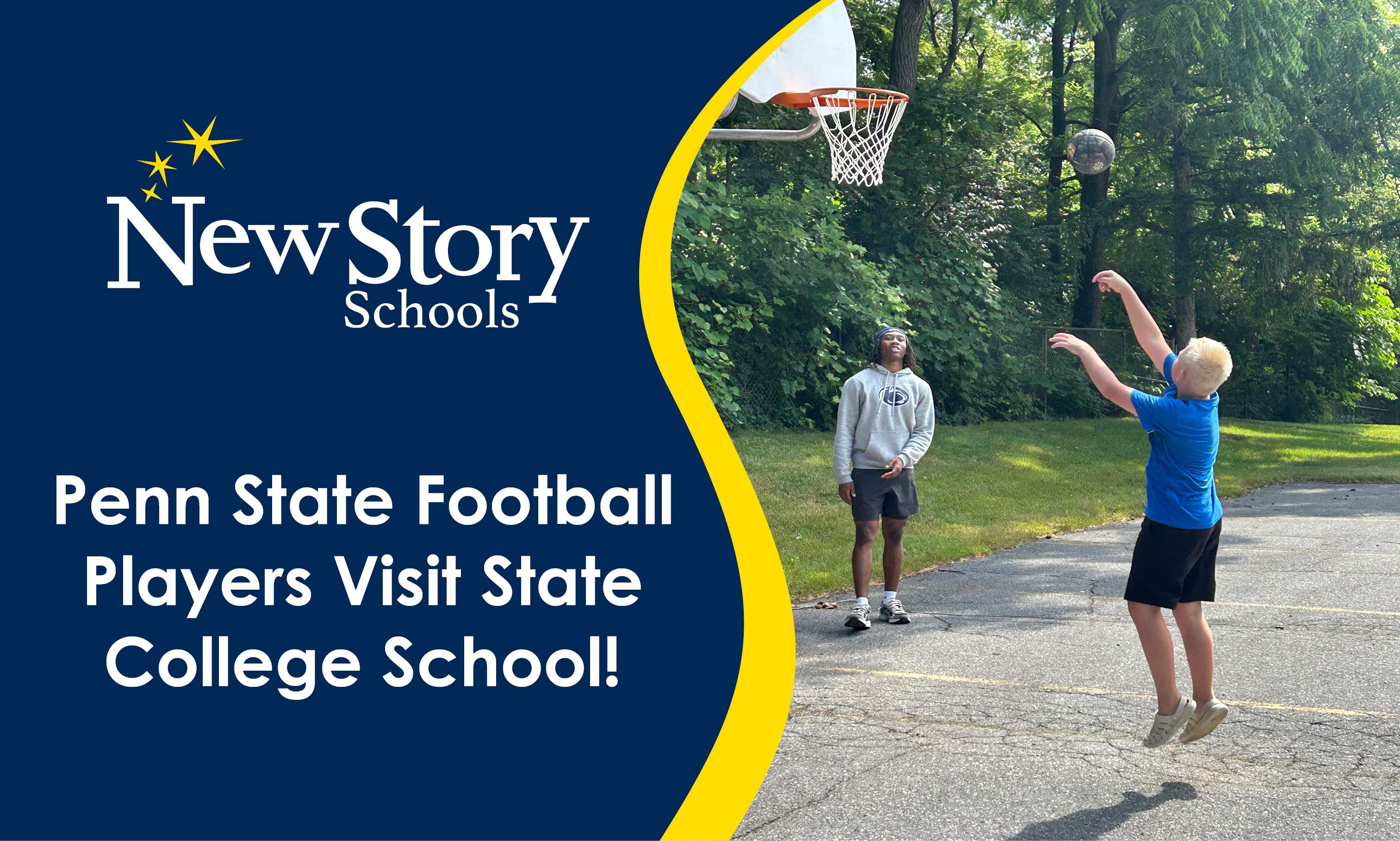 Penn State Football Players Visit State College School!